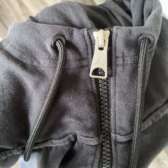 Jordan Essentials Knit Hooded Warmup Black Hoodie Zipper Sweater Men XS - Picture 7 of 8